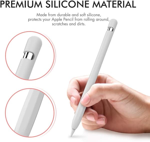 SKYDDSFÖRSKYLD FÖR APPLE PENN 1 FÖR STYLUS VIT