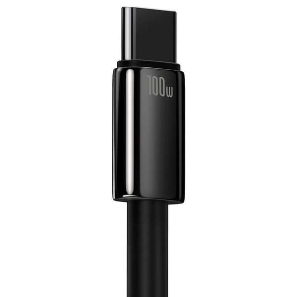 Baseus Tungsten Gold USB-C-kaapeli, 100W, 1m (musta)