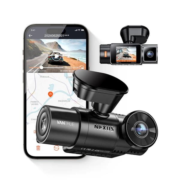 Vantrue N2X LTE 2.7K Full HD Dash Cam, Sort, GPS