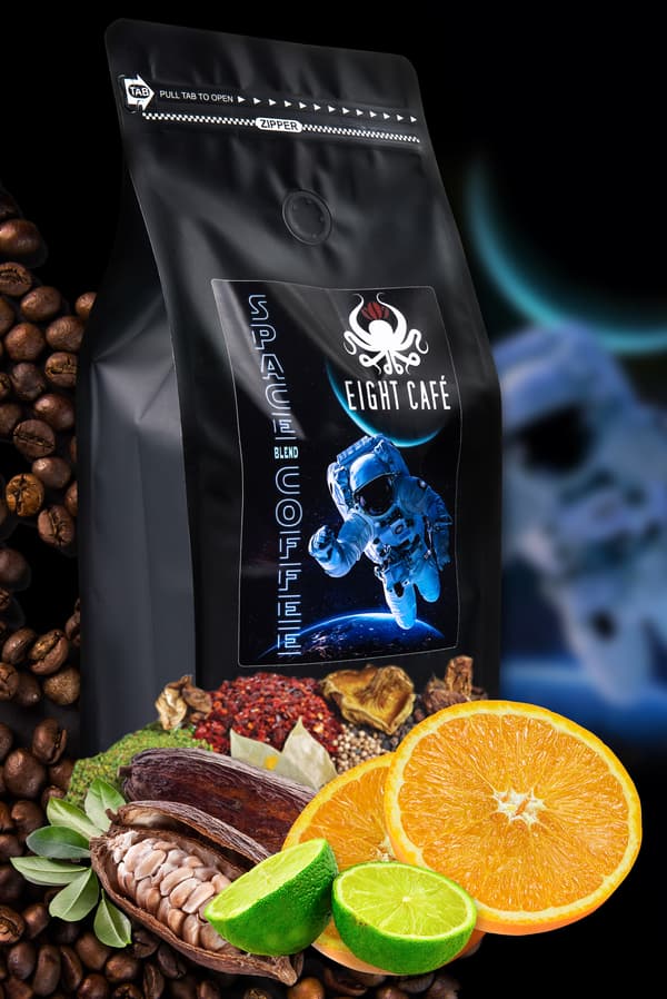 Nyrostade kaffebönor Space Coffee 1 kg