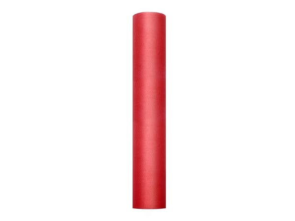 Slät röd tyll 30cm x 9m 1 st.