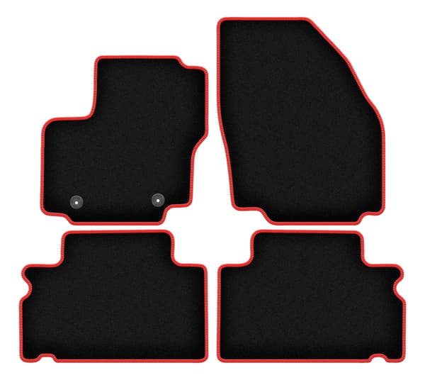 Velour måtter med rød kant til: Ford S-MAX MK1 minivan (2006-2011)