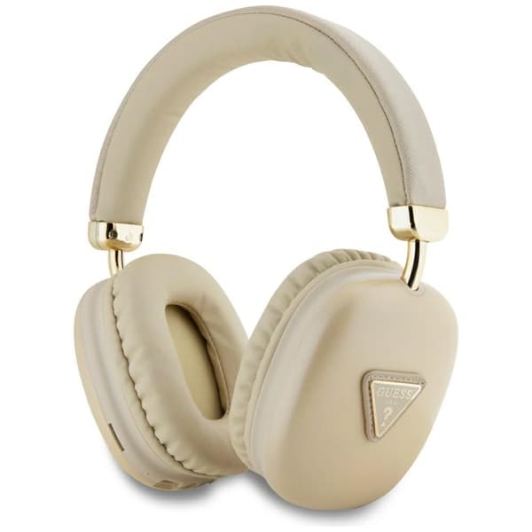 Guess Bluetooth 5.3 Metallic Triangle Logo Guldfärgade Over-Ear Hörlurar