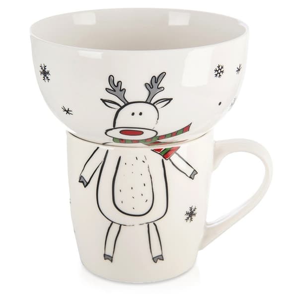 Børneporcelainskål med skål 2-delt
