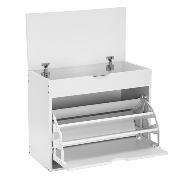 Skoskåp med sits för hallen HEDOR WHITE