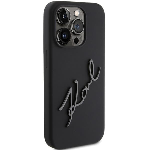 Karl Lagerfeld KLHCP15LSKSBMCK iPhone 15 Pro 6.1 sort/sort hårdt cover silikone Karl Script