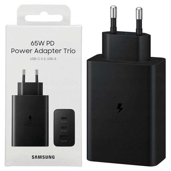 Samsung EP-T6530NB PD 65W 3in12xUSB-C 1xUSB-A sort/sort