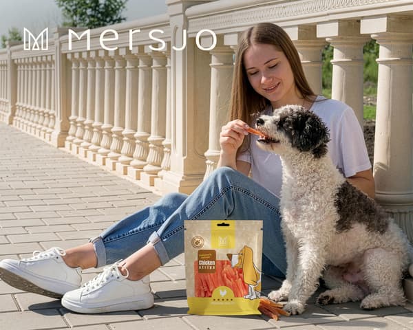 Hundegodbidder - Mersjo bløde kyllingestrimler 20x500g