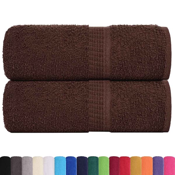 vidaXL Handdukar, 2 st, bruna, 30x30 cm, 100% bomull
