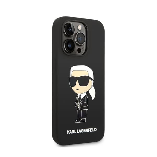 Karl Lagerfeld Silikone NFT Ikonik - iPhone 14 Pro Etui (Sort)