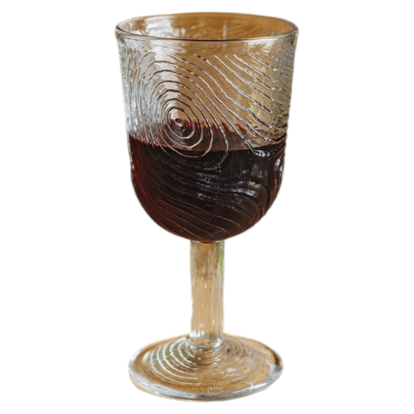 VINGLAS MED ARBRE TRÆSKIVEMØNSTER, TRANSPARENT GLAS