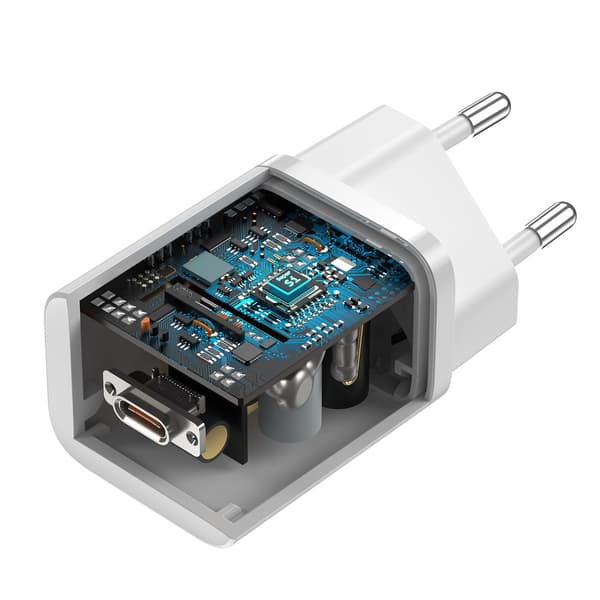 Baseus Super Si hurtigoplader 1C 25W (hvid)