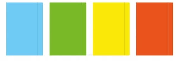 A5-mapp i neonfärger med resår