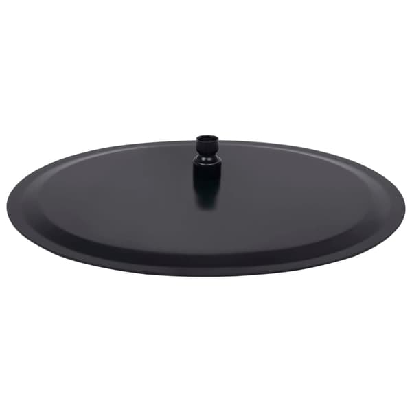 vidaXL brusehoved i stål 40 cm rundt sort