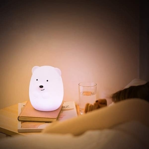Silikoninen yölamppu Teddy Bear LED RGB