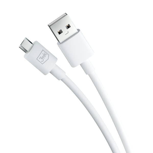 Lisävarusteet - 3mk Hyperkaapeli A-Micro 1.2m 5V 2.4A Valkoinen
