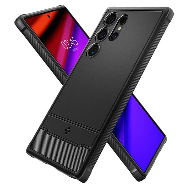 Spigen Rugged Armor - Etui til Samsung Galaxy S24 Ultra (Mat Sort)