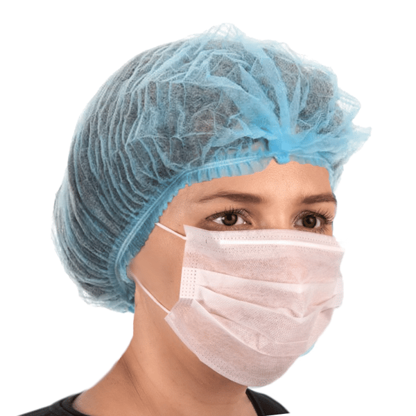 Engångsmössa blå klämma non-woven 12g 100st