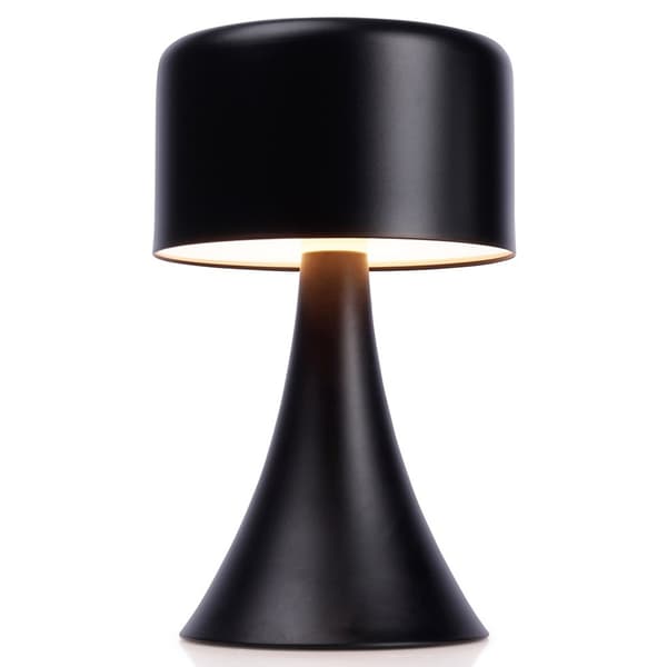 Natlampe LED sort metal trådløs 20,5 cm