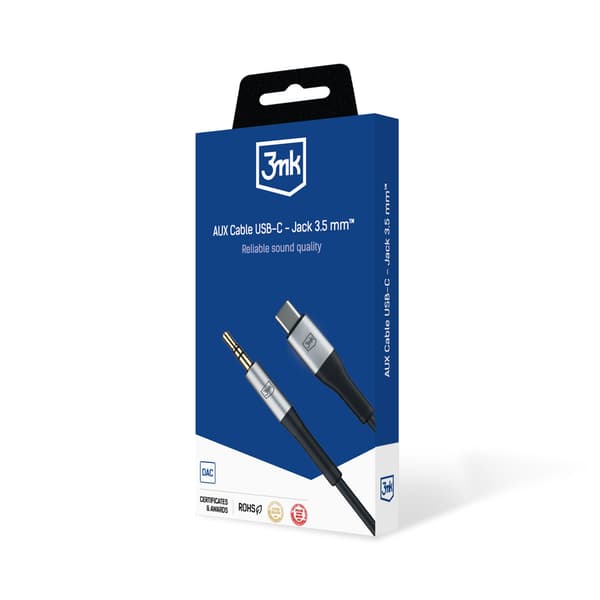 Lisävarusteet - 3mk AUX-kaapeli USB-C - Jack 3.5 mm