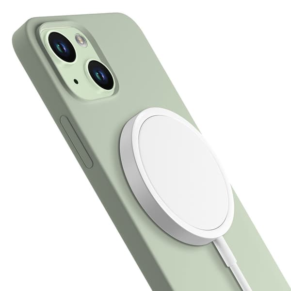 Apple iPhone 15 - 3mk Hardy Silikon MagCase Grön