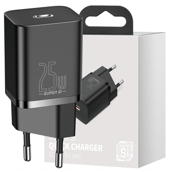 Baseus Super Si hurtigoplader 1C 25W (sort)
