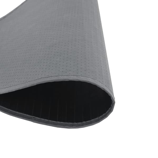 vidaXL rundt tæppe, grå, 80 cm, bambus