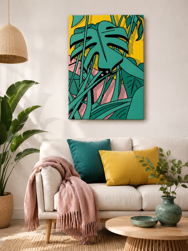 MÅLNING MED SIFFROR MED RAM Tavlor för målning - Växter 40x50 cm