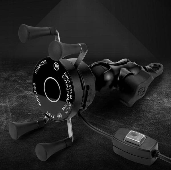 FreedConn MC7W Motorcykeltelefonholder med Trådløs Oplader