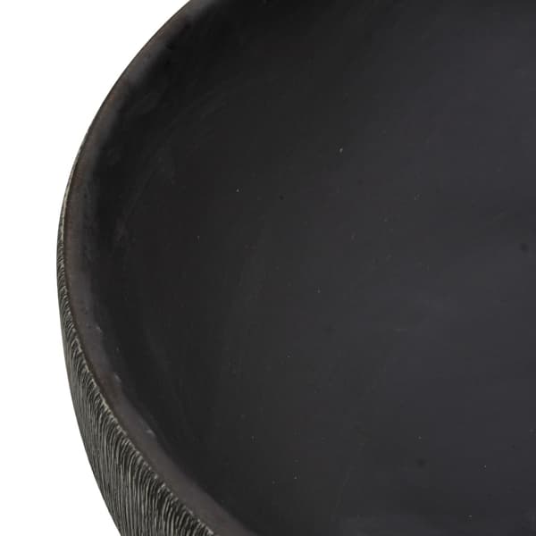 vidaXL bordvask, grå og sort, oval, 59x40x14 cm