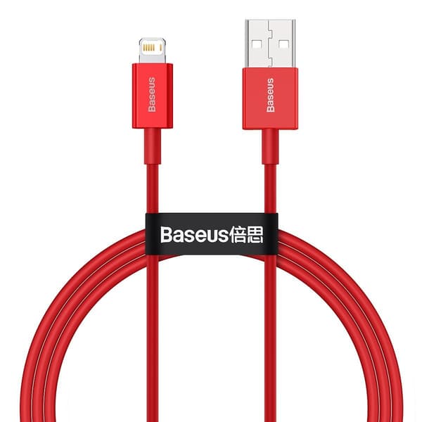 Baseus Superior Series USB til Lightning-kabel, 2.4A, 1m (rød)