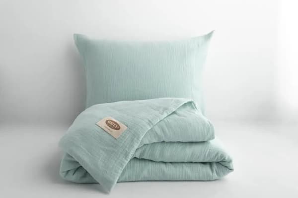 Bomullssängkläder MUSLIN 160x200 Mintgrön