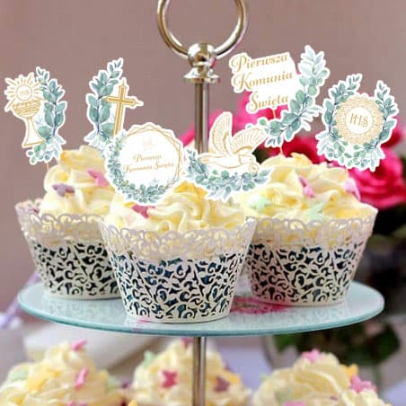 Toppers Pikers Communion Boho Mix HEKSAGON 6st.