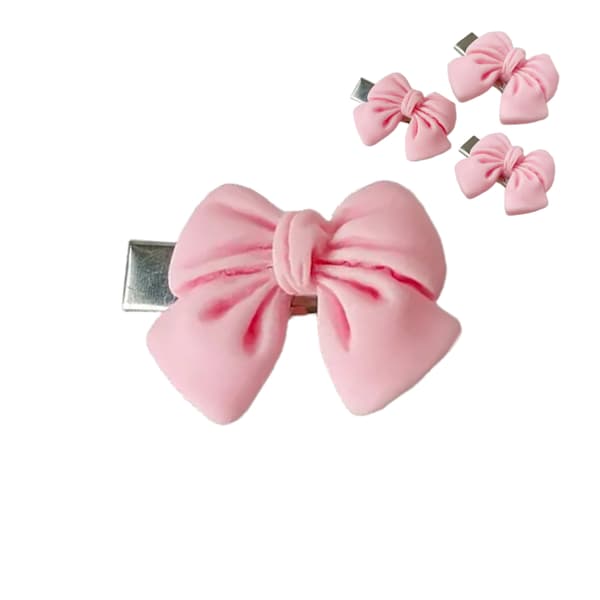 10x Hårklips med Sløjfer Pink