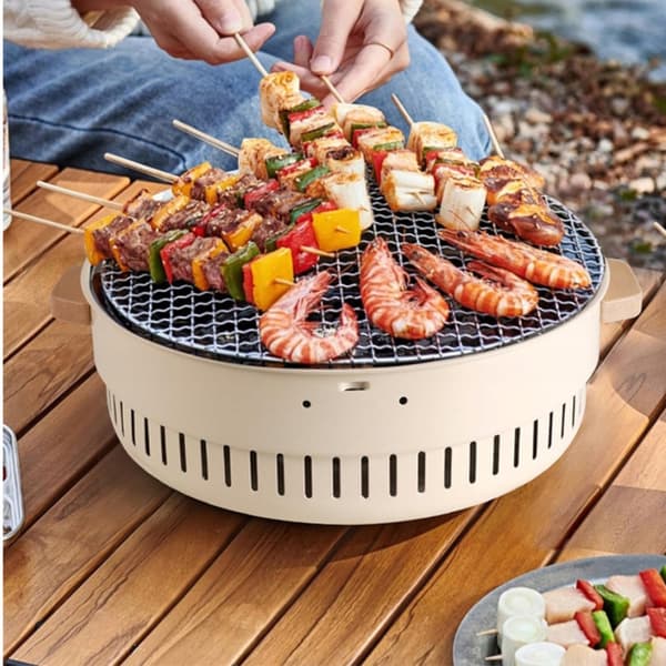 Bærbar 3-i-1 campinggrill - perfekt til camping, ture og haven