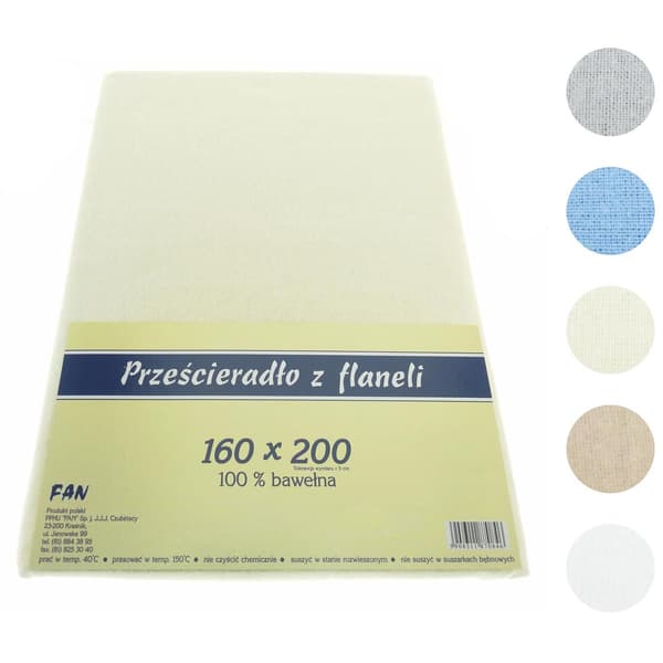 Flonellagen 160x200 FAN creme