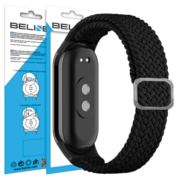 Beline Mi Band 9/8 Tekstiiliranneke musta