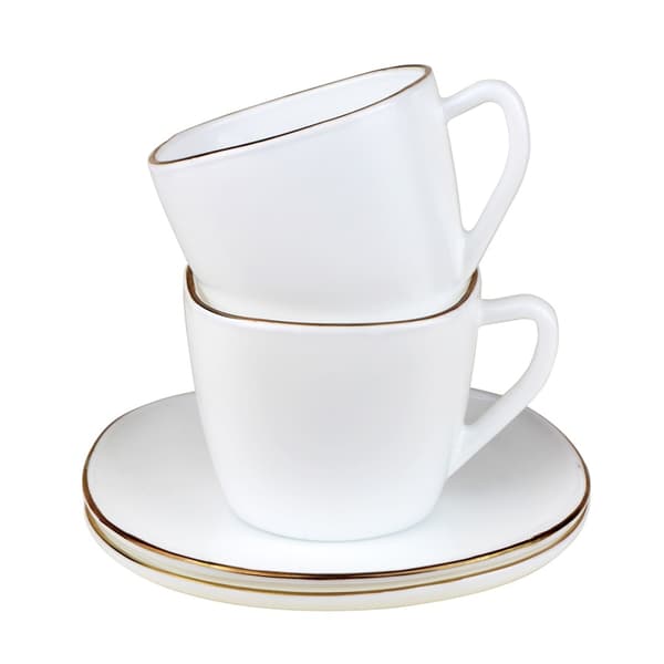 KINGHOFF OPAL KH-1930 KAFFE SÆT MED 6 KOPPER MED UNDERKOPPER