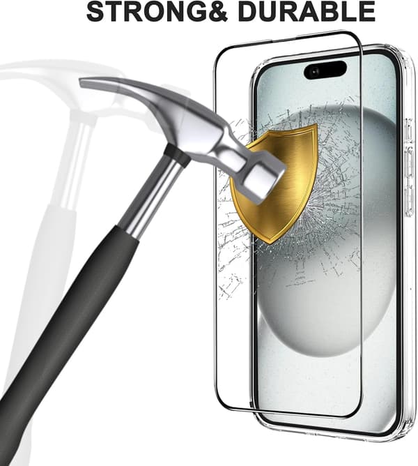 SILIKONISUOJASARJA APPLE IPHONE 15 6.10" + 2 KARKAISTUA LASIA