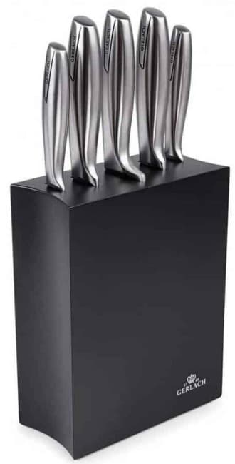 GERLACH KNIVBLOCKSSET 5 DELAR MODERN SVART