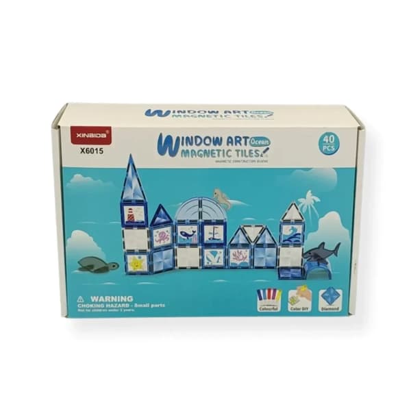 Magnetiska block Ocean transparenta 40 st - X-Bida 3+