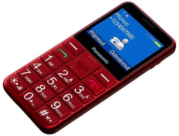 PANASONIC KX-TU155EXRN Röd Mobiltelefon