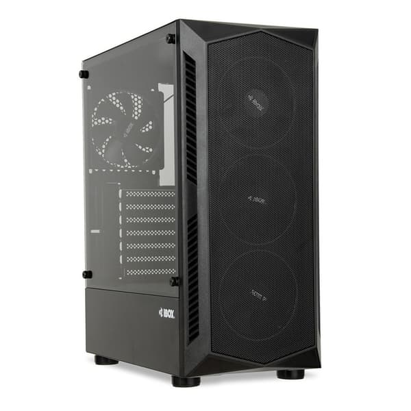 I-BOX LUPUS 27 Midi Tower ATX computerkabinet sort, RGB