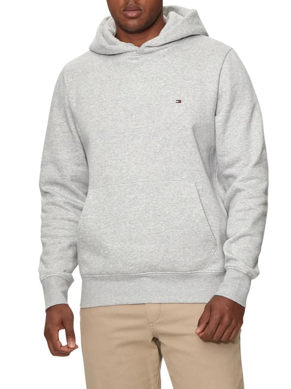 TOMMY HILFIGER grå hættetrøje til mænd, størrelse S