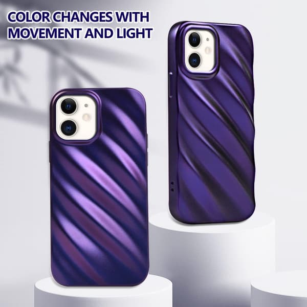 FODRAL TILL APPLE IPHONE 12/12 PRO SILIKON LILA HÅLLBART