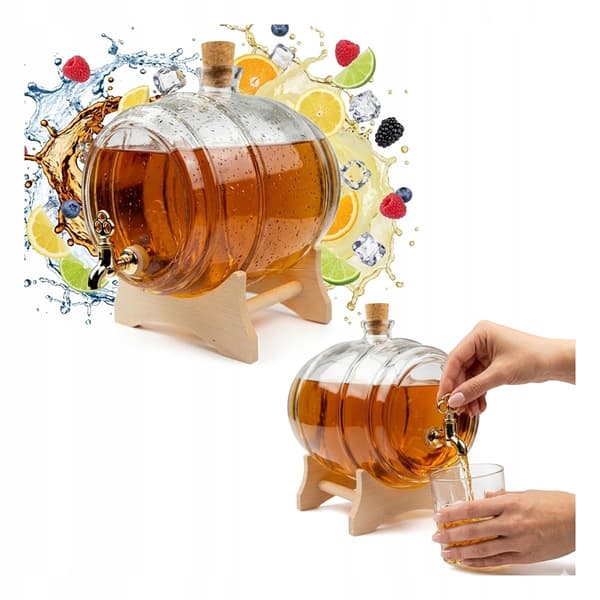 5L glasfat med kran för hembränt, vodka, vin till bröllop