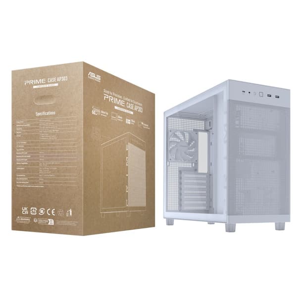 ASUS PRIME AP303 TG Mini-ITX datorchassi i härdat glas