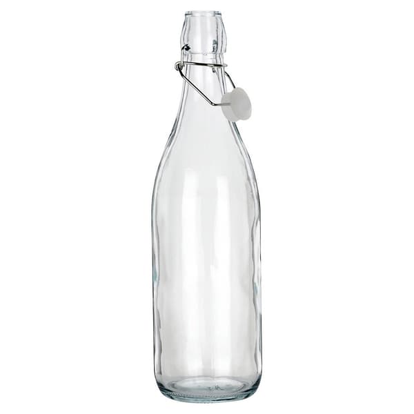 Lasipullo klipsillä 1 l