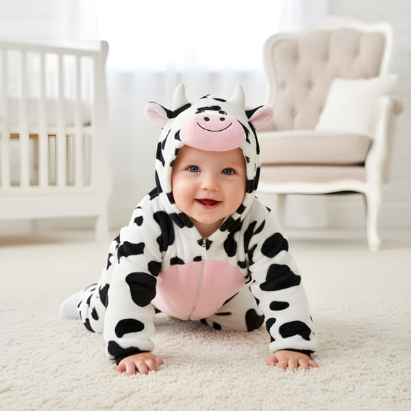 Heldragt Pyjamas Kostume Ko Baby 100: 83-91 cm