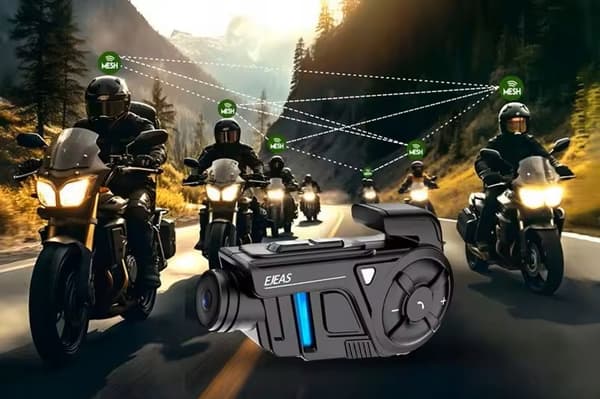 PREMIUM EJEAS K1 pro MESH Motorcykel Intercom Bluetooth Wi-Fi + 2K Kamera
